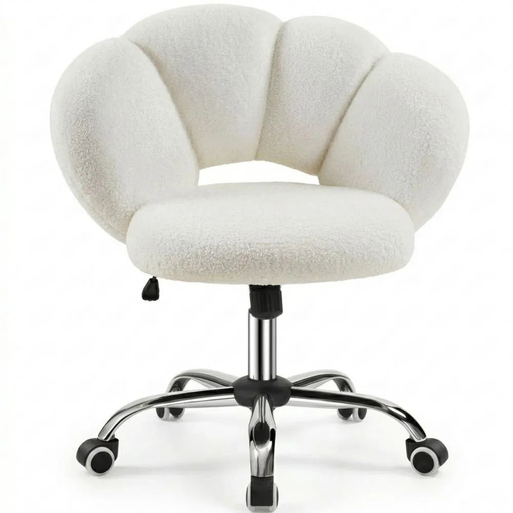 Ergonomischer Schreibtischstuhl bis 136 kg, Höhenverstellbar, Weiß