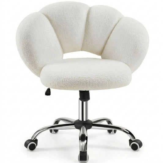 Ergonomischer Schreibtischstuhl bis 136 kg, Höhenverstellbar, Weiß