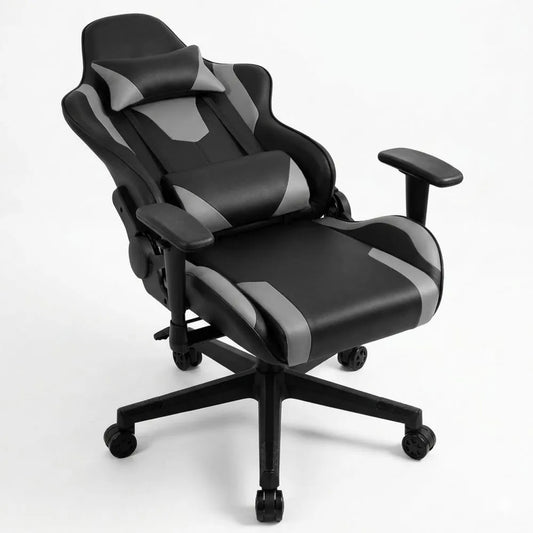 Ergonomischer Bürostuhl mit Lenden- und Kopfstütze, verstellbaren Armlehnen, Wippfunktion, belastbar bis 150 kg