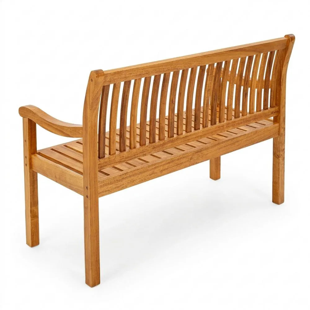 Wetterfeste Holz-Gartenbank für 2-3 Personen, 125 cm